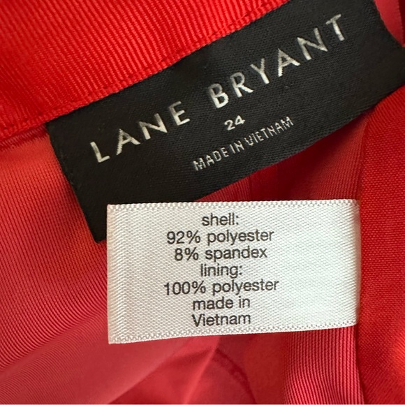 Lane Bryant Red Velvet Two Button Stretch Blazer Size 24 - Picture 14 of 14